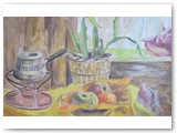 Still Life Fondu Set, Fruit Bowl