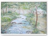 River Scene Watercolour